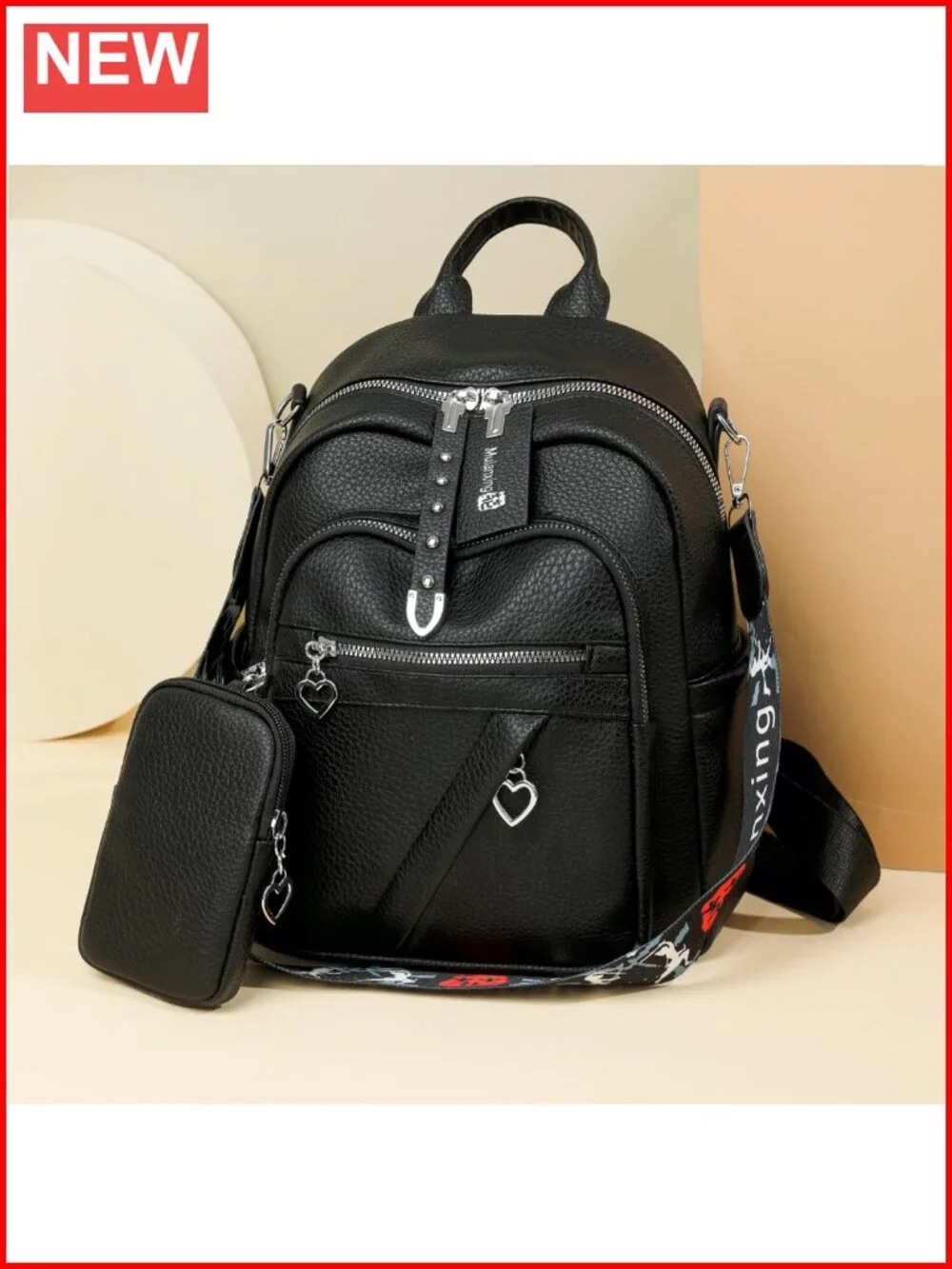 Women's 3-Way Convertible Vegan Leather Backpack Purse
